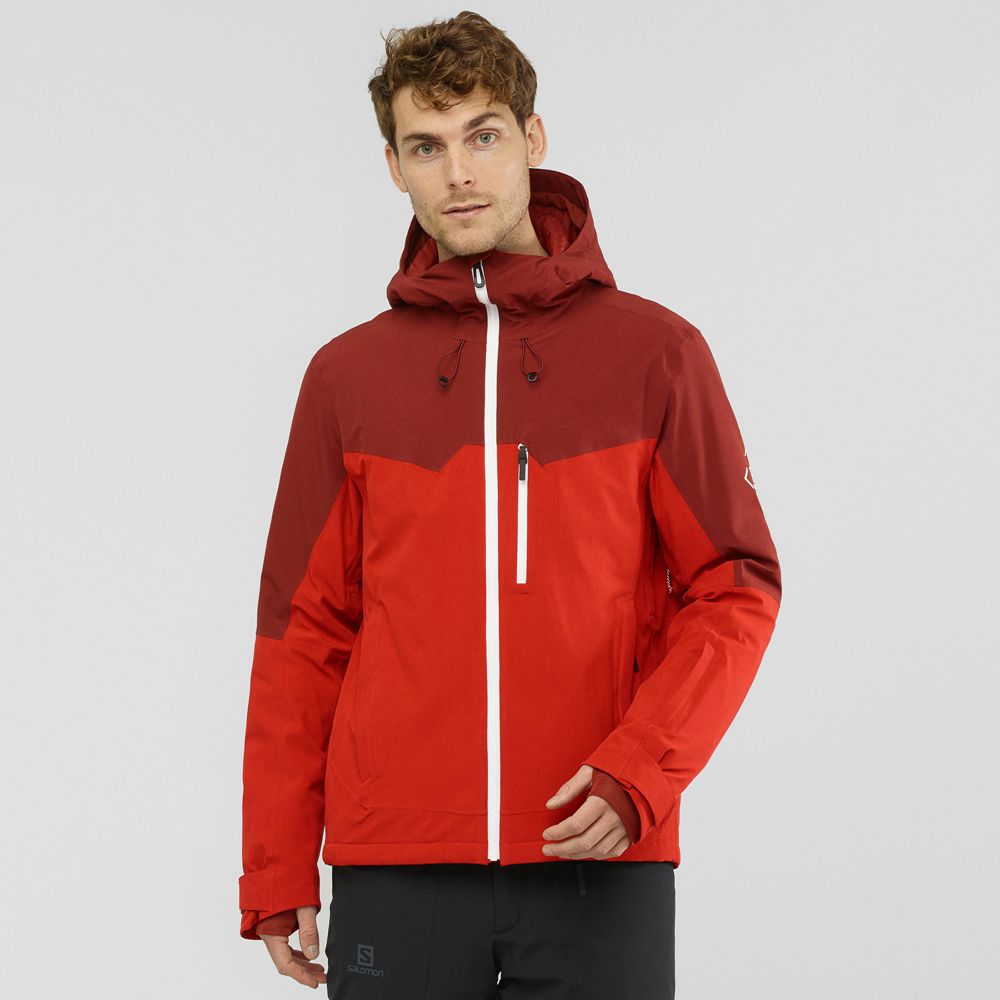 Veste De Ski Salomon Homme Bordeaux - Salomon UNTRACKED - France (2598-KSDVH)